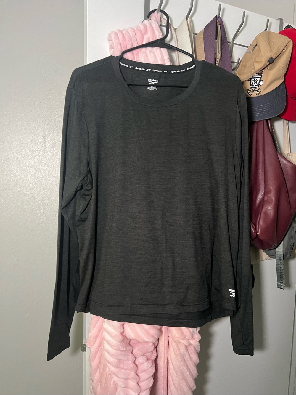 Reebok Women’s Long-Sleeve Black Performance Tee with Thumb Holes